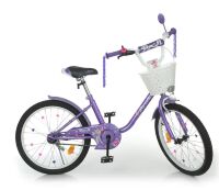 Дитячий двоколісний велосипед для дівчинки Profi Y2081-1K Ballerina з сидінням для ляльки/ колеса 20д / рожевий