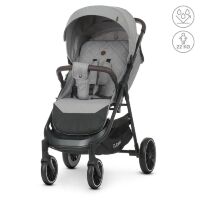 Коляска дитяча прогулянкова EL CAMINO OPTIMA ME 1083 Mirage Gray з дощовиком і москітною сіткою /ЛОН сіра