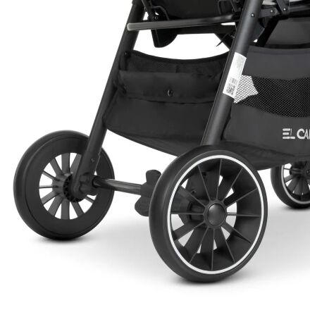 Коляска дитяча прогулянкова EL CAMINO OPTIMA ME 1083 Mirage Gray з дощовиком і москітною сіткою /ЛОН сіра