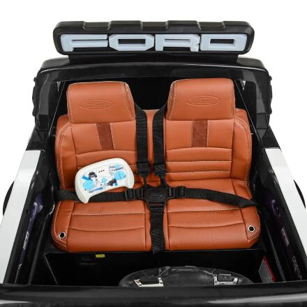 Дитячий двомісний електромобіль Джип машина Поліція M 4173EBLR-2 Ford Ranger ліцензійний / колір чорний**