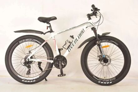 Гірський спортивний велосипед 24 дюйми S700 Mercury-OVERLORD / 24 швидкості / Shimano / з пляшкою / білий