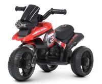 Дитячий електромобіль мотоцикл ТРИЦИКЛ Bambi M 4826L-3 зі шкіряним сидінням на пластикових колесах / червоний
