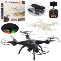 Квадрокоптер XS801W з камерою світло запасні лопаті на радіоуправлінні і акумуляторі чорний білий