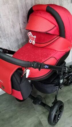 Коляска дитяча класична універсальна 2 в 1 MACAN Red червона