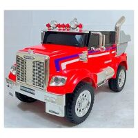 Дитячий електромобіль Джип M 4566EBLR-3 ФУРА Вантажівка шкіряне сидіння, MP3, USB, музика, світло / червоний