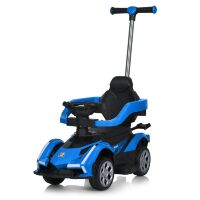 Дитяча машинка-каталка-толокар 3в1 M 5781EBL-4 з батьківською ручкою (від педалі), мотор 35W, синя