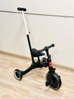 Беговел-велосипед дитячий 3в1 з батьківською ручкою та педалями Tri-cycle 003-1 чорний