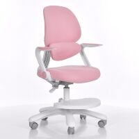 Дитяче комп'ютерне крісло з підніжкою та підлокітниками M 6057-8 рожеве для дівчинки