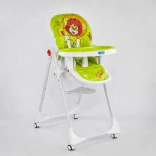 Дитячий складаний регульований стільчик для годування JOY K-41208 "Левеня" салатовий