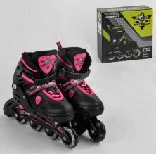 Жіночі Ролики 77009-M Best Roller розмір 35-38 / колеса PU / переднє колесо світиться / колір рожевий
