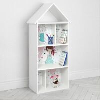 Будиночок-стелаж-полку дитяча для іграшок і книг H 2020-17-1 Дівчинка. Біла. Для дівчинки**