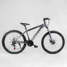 Спортивний велосипед 27,5 дюймів Corso TK-27539 "Crossfire" рама сталь 15"/21 швидкість/сірий