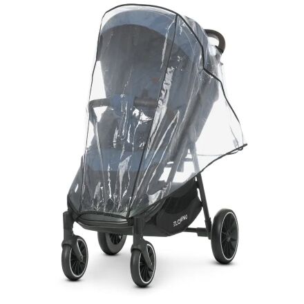 Коляска дитяча прогулянкова EL CAMINO OPTIMA ME 1083 Navy Blue з дощовиком і москітною сіткою /ЛОН блакитна