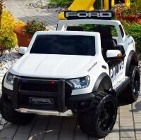 Дитячий двомісний електромобіль Джип машина Поліція M 4173EBLR-1 Ford Ranger ліцензійний / колір білий**