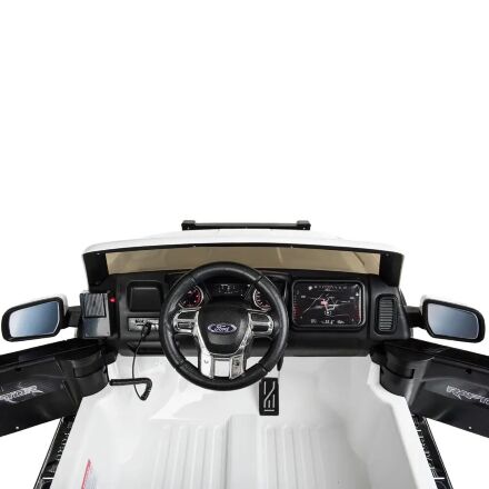 Дитячий двомісний електромобіль Джип машина Поліція M 4173EBLR-1 Ford Ranger ліцензійний / колір білий**