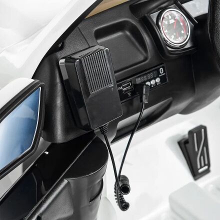 Дитячий двомісний електромобіль Джип машина Поліція M 4173EBLR-1 Ford Ranger ліцензійний / колір білий**