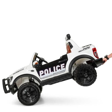 Дитячий двомісний електромобіль Джип машина Поліція M 4173EBLR-1 Ford Ranger ліцензійний / колір білий**