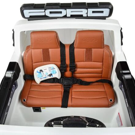 Дитячий двомісний електромобіль Джип машина Поліція M 4173EBLR-1 Ford Ranger ліцензійний / колір білий**