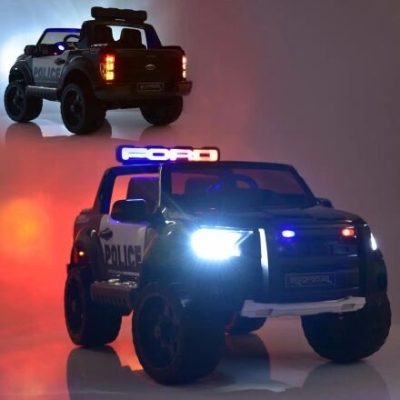 Дитячий двомісний електромобіль Джип машина Поліція M 4173EBLR-1 Ford Ranger ліцензійний / колір білий**