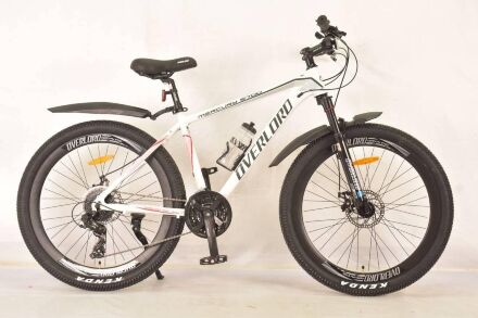 Гірський спортивний велосипед 26 дюймів S700 Mercury-OVERLORD / 24 швидкості / Shimano / з пляшкою / білий