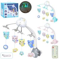 Карусель музична 6688ABC Мобіль з підвісками на ліжечко / працює від акумулятора / на пульті дистанційного керування / 3 види