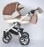 Коляска дитяча класична універсальна 2 в 1 MACAN White-Brown біло-коричнева