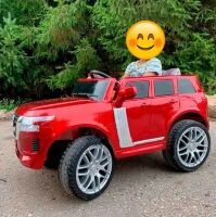 Дитячий двомісний електромобіль Джип M 4837EBLRS-3 Nissan 4WD на EVA колесах, шкіряне сидіння, автофарбування