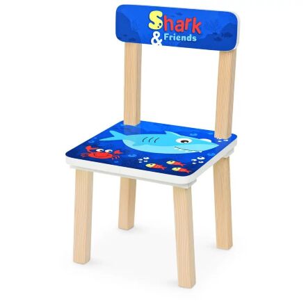 Дитячий пластиковий столик з двома стільчиками Bambi ETZY-13 бежево-коричневий