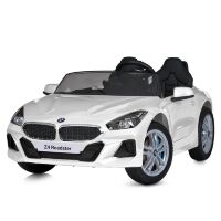 Дитячий двомісний електромобіль Машина M 5742EBLR-1 BMW Z4 Roadster шкіряне сидіння, 2 мотори 45W, білий