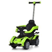 Дитяча машинка-каталка-толокар 3в1 M 5781EBL-5 з батьківською ручкою (від педалі), мотор 35W, салатова