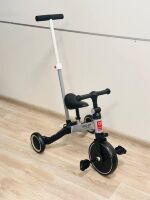 Беговел-велосипед дитячий 3в1 з батьківською ручкою та педалями Tri-cycle 003-1 сірий