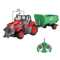 Трактор із причепом 41 см на радіо керуванні HJ8011-2-3 від пульта, гумові колеса, світло, USB зарядний