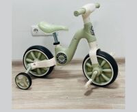 Дитячий велосипед-беговел 2в1 Maraton KML-7 Music м'яке сидіння оливковий