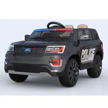 Дитячий двомісний електромобіль Джип Поліція 4WD M 4610EBLR-2 Ford на EVA колесах / шкіряне сидіння**