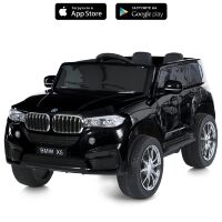 Дитячий одномісний електромобіль джип M 6139EBLR-2 BMW шкіряне сидіння чорний
