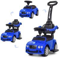 Дитяча каталка-толокар Bambi 2 в 1 M 3901L-4 батьківська ручка музика багажник під сидінням синій **