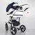 Коляска дитяча класична універсальна 2 в 1 MACAN White-Blue синьо-біла