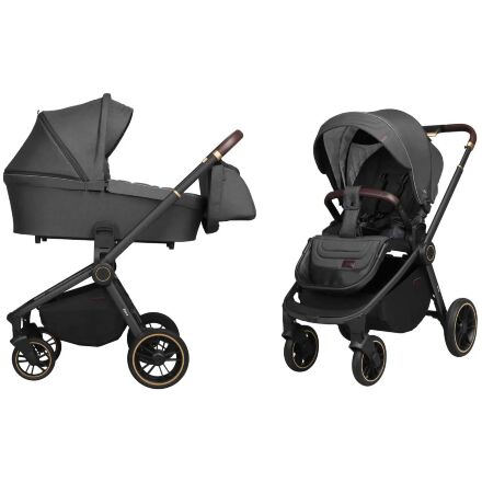 Коляска універсальна CARRELLO CRL-8510/1 Iron Grey рама матова з дощовиком сіра