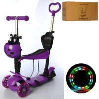 Самокат дитячий складаний iTrike JR 3-003-1-B MAXI 8 кольорів принт