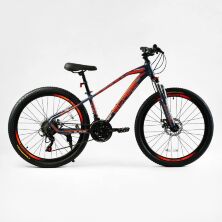 Спортивний алюмінієвий велосипед 26 дюймів CORSO «BLADE» BD-26670 обладнання Shimano, 21 швидкість / червоний