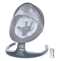 Дитяча електрокачель-шезлонг Закачуючий центр ME 1074 MYLA Medium Gray Drops