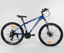 Спортивний алюмінієвий велосипед MTB Corso 39766 ZOOMER колеса 26 дюймів / Shimano 21 швидкість / синій