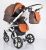 Коляска дитяча класична універсальна 2 в 1 MACAN Orange-Brown оранжево-коричнева