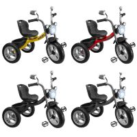 Триколісний дитячий велосипед TILLY BUZZ+ T-325/1 з педалями, надувні колеса, 4 кольори