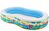 Сімейний надувний овальний басейн INTEX 56490 "Райська лагуна" 2 кільця / розмір 262-160-46 см / об'єм 640л Сімейний надувний овальний басейн INTEX 56490 "Райська лагуна" 2 кільця / розмір 262-160-46 см / об'єм 640л
