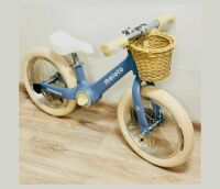 Дитячий біговел-велобіг Maraton K8 надувні колеса 14 дюймів, з переднім кошиком, салатовий