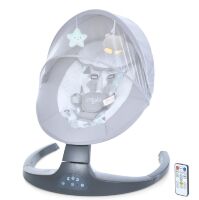 Дитяча електрокачель-шезлонг Закачуючий центр ME 1074 MYLA Medium Gray Drops