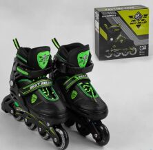 Жіночі Чоловічі Ролики 30039-L Best Roller розмір 39-42 / колеса PU / переднє колесо світиться зелений колір