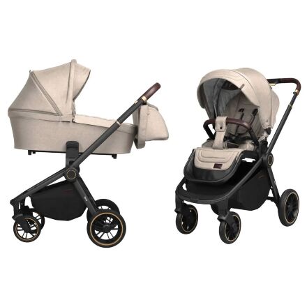 Коляска універсальна CARRELLO CRL-8510/1 Silver Grey рама матова з дощовиком світло-сіра
