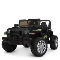 Дитячий двомісний електромобіль Джип Машина Bambi Racer M 4557EBLR-2 Jeep шкіряне сидіння / колір чорний **